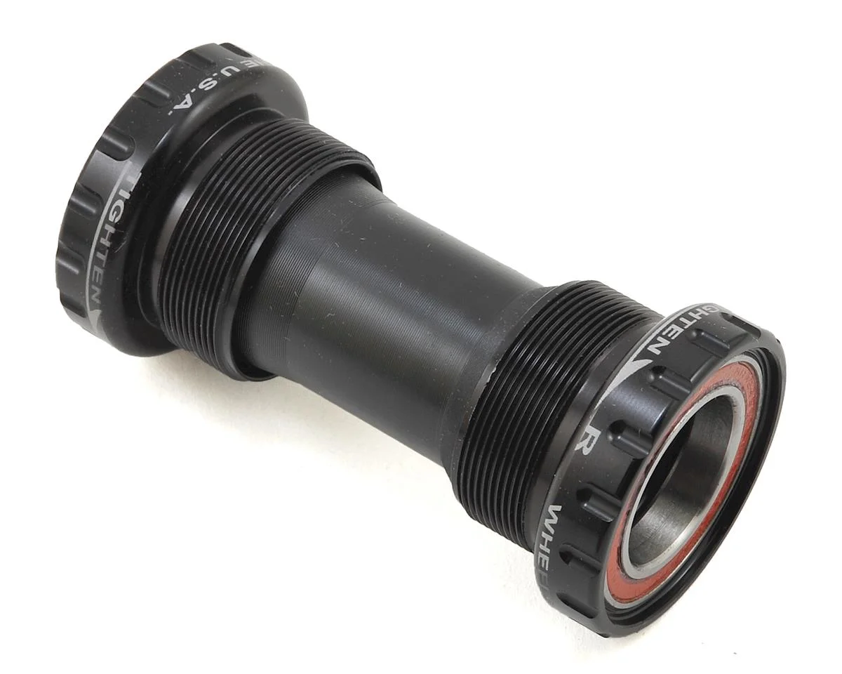 Wheels Manufacturing MTB Bottom Bracket (Black) (BSA) (Angular Contact Bearings) (24mm/Shimano Spindle)